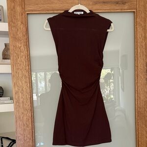 Reformation Rich Brown Mini Dress